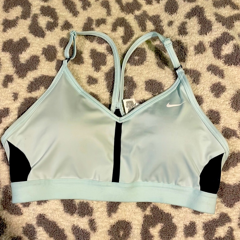 Nike Dri-Fit sports bra! Light blue and navy blue